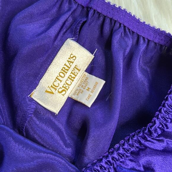 Victoria's Secret Vintage Purple Satin Pajama Shorts Set - Picture 7 of 7